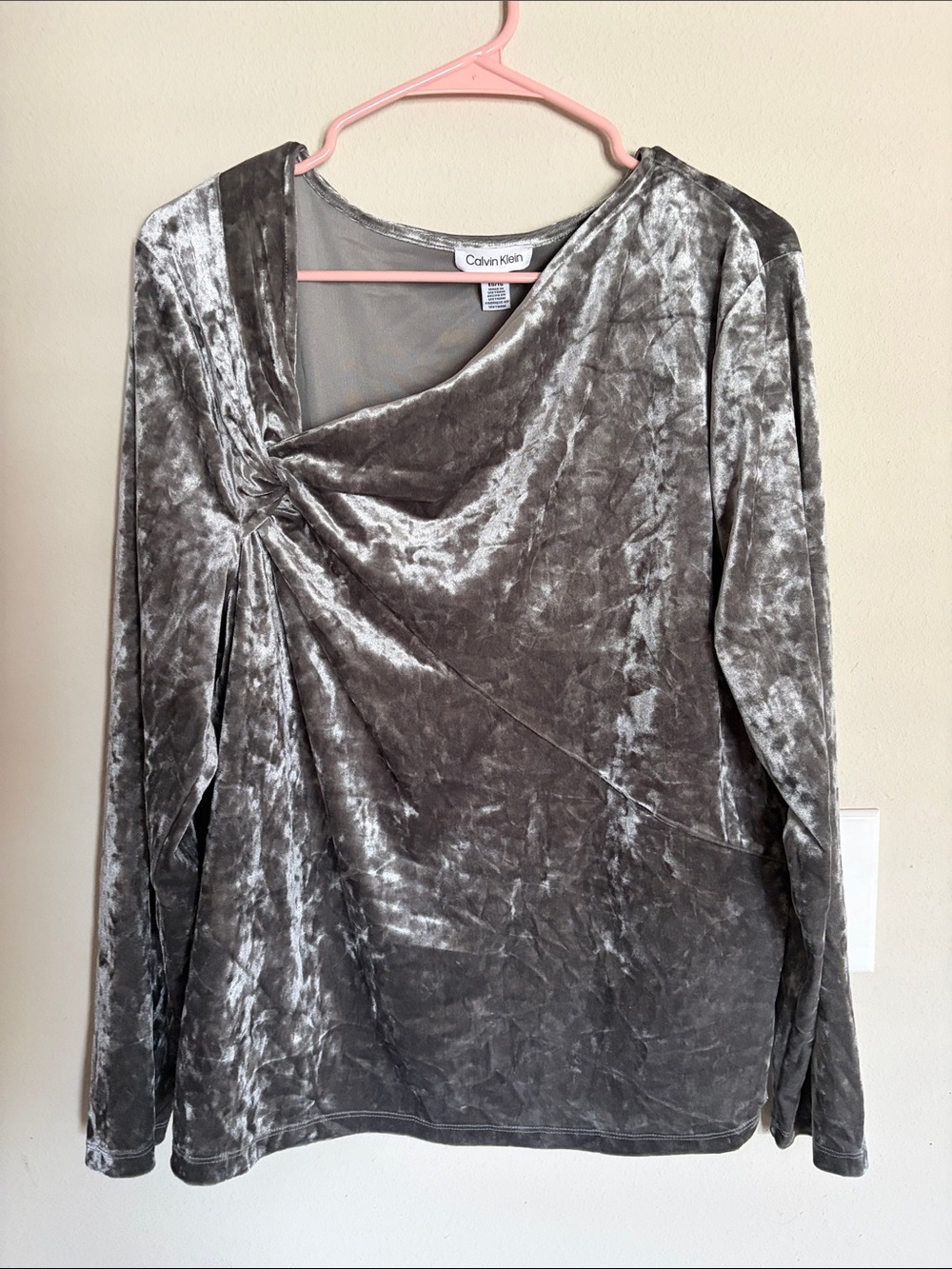 Calvin Klein Velvet Top - Size XL